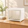 Enclosed Countertop Organizer with Transparent Front Door DustResistant Ventilated Cup Storage