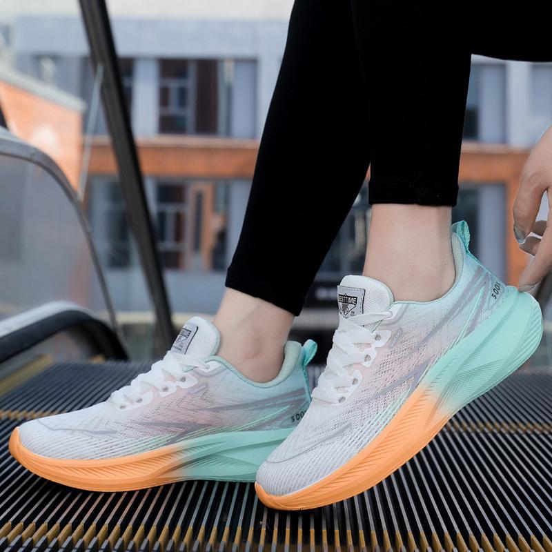 Summer breathable mesh sneakers new men's shoes platform versatile casual wear-resistant running shoes