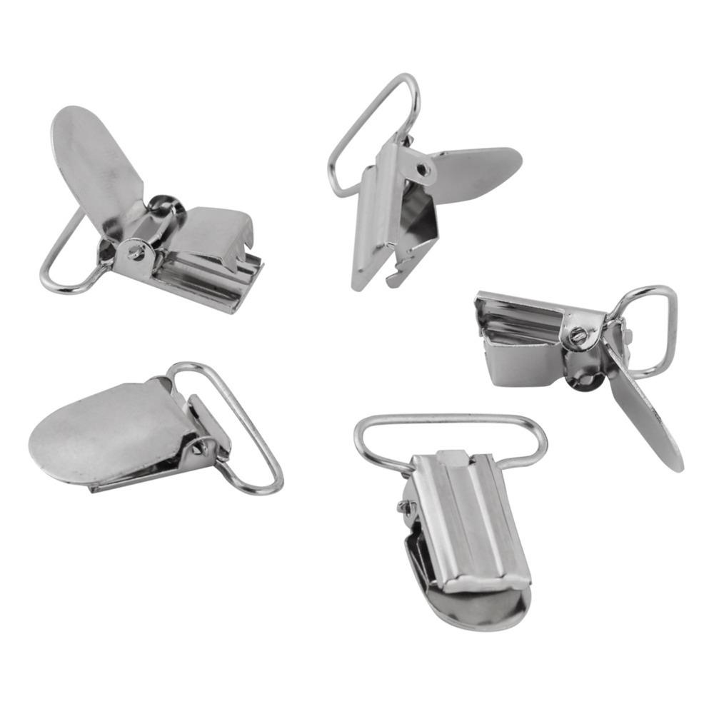 20pcs Rugged Fasteners Duckbill Buckle Silver Metal Adjustable Fastener  Accessory 25mm