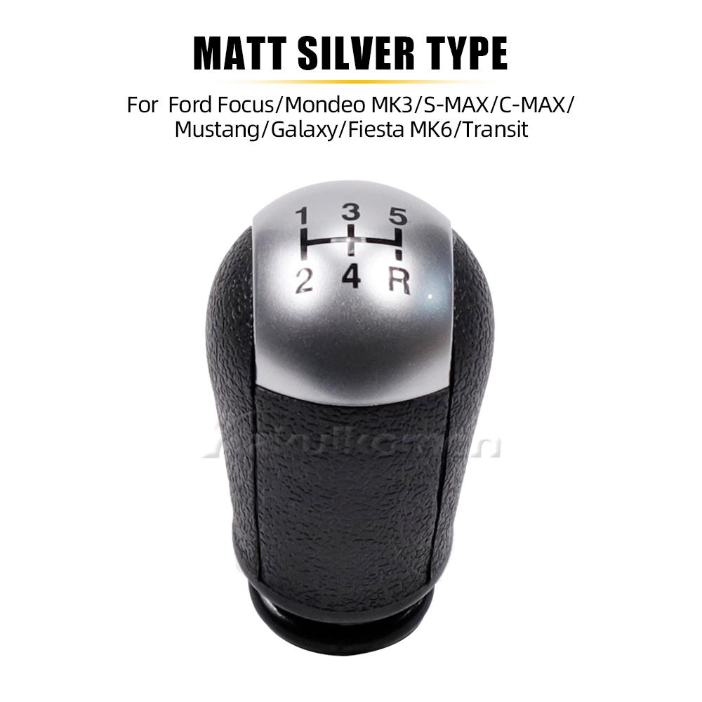 Manual 5 Speed Gear Shift Knob Stick Shifter Lever HandBall For Ford Focus MK2 C-Max Mondeo MK3 Mustang Transit Parts 2006-2015
