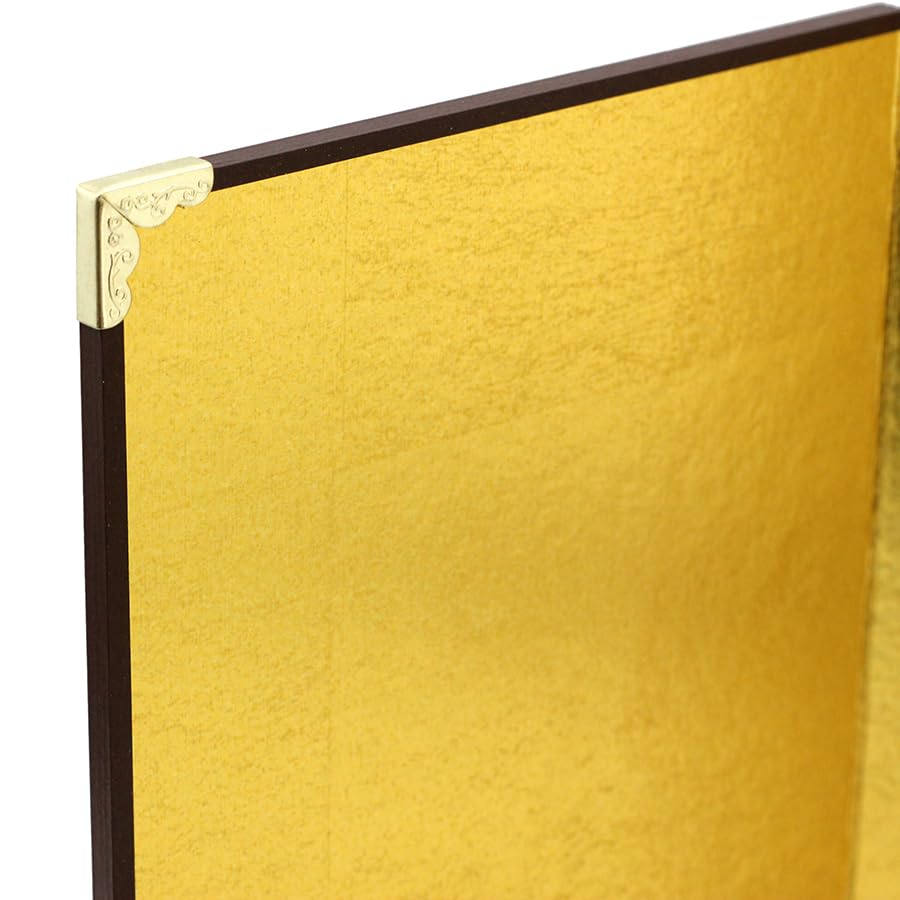 Mini goldener faltbarer 4-teiliger schlichter goldener C516 Paravent, (groß) 255×425mm,