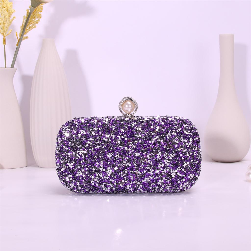 Rhinestone square dinner bag fashion messenger party fashion gorgeous shoulder bag
