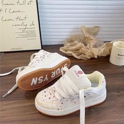High Value Niche Cranberry Color Scheme Bread Shoes Ins Tide 22 Spring New Casual Board Shoes