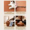 PU Leather Fillable Storage Ottoman Cover Fillable Wear Resistant Storage Footstool Claw Resistant Waterproof Pouf Cover