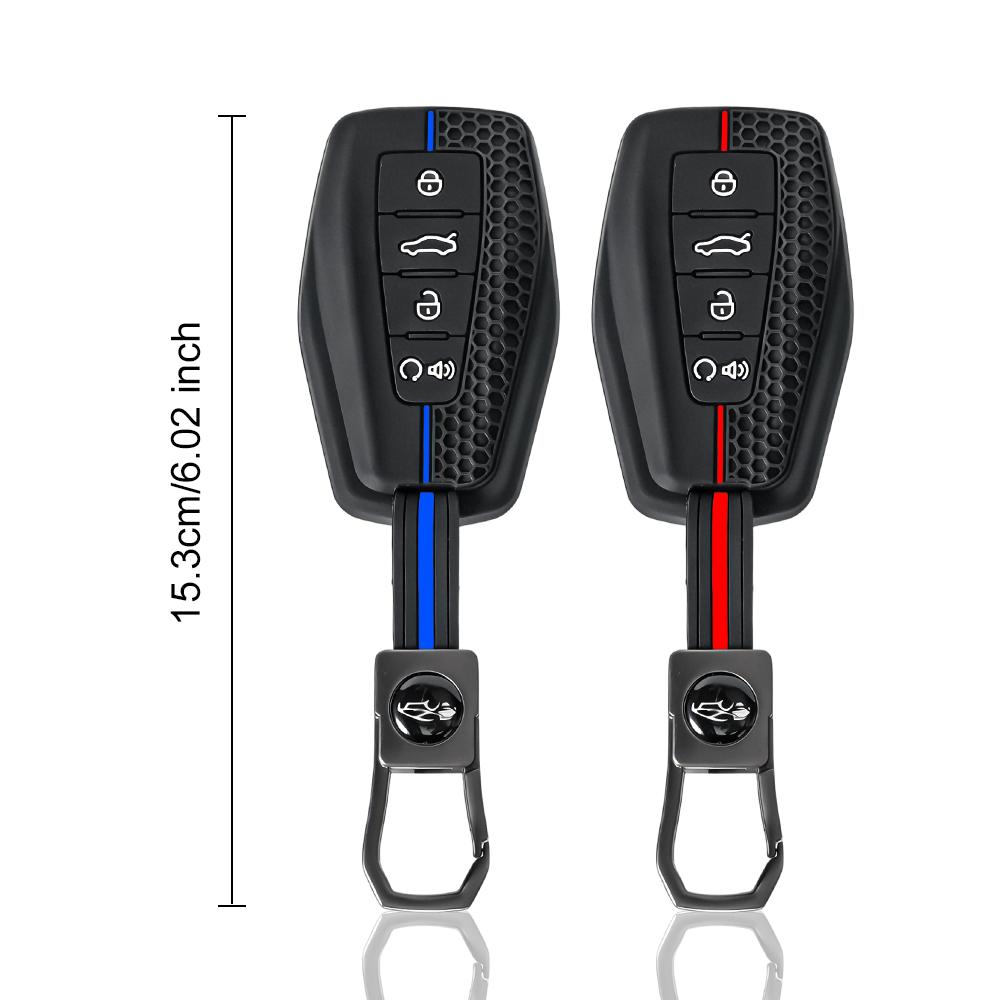 For Geely Silicone Car Key Cover Case For Geely Coolray X6 Emgrand Global Hawk Gx7 Remote Car Accessories Shell Holder Set