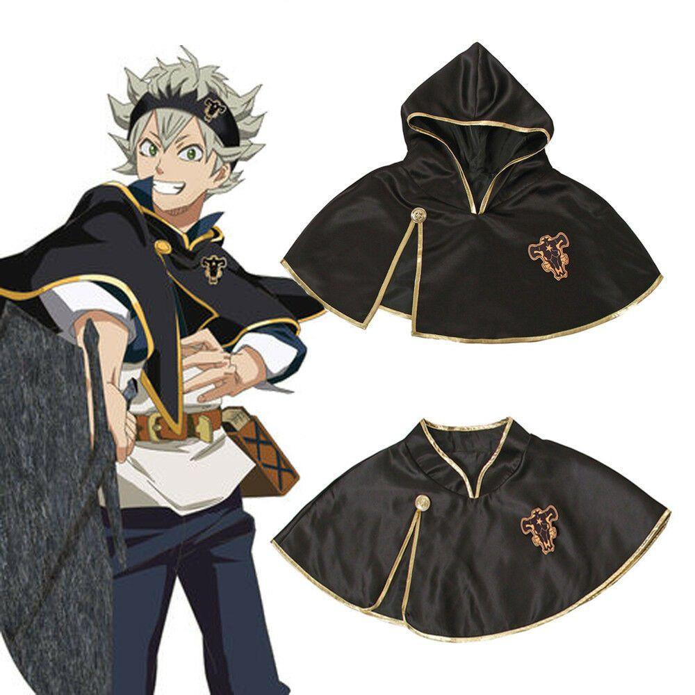 Asta Clover Black Outfit Short Cape Cosplay Costume Unisex Halloween Gift Party