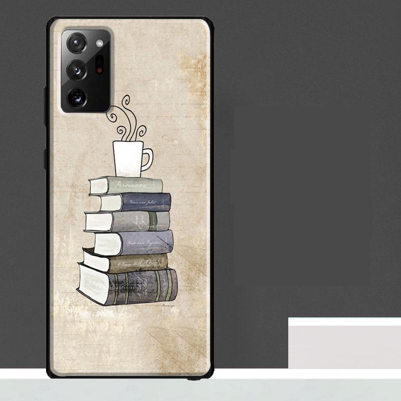 Books And Coffee Case For Samsung Galaxy S23 S24 S25 Ultra S9 S10 S20 S21 S22 Plus S23 FE S25 FE Phone Cover