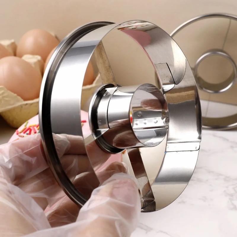 Round Stainless Steel Donut Special Cutting Mold for Household Baking Mousse Ring Underwire Cookie Pressing Film