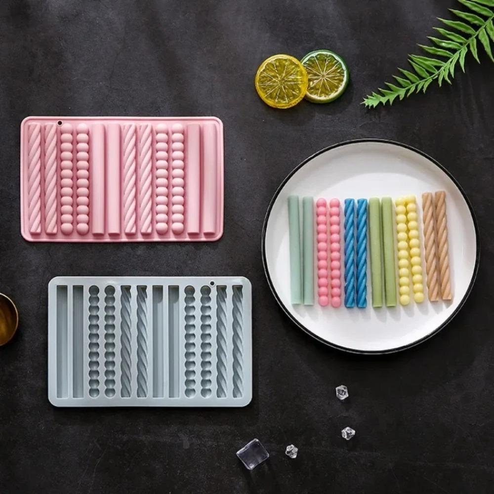 1 ks Multifunkční dlouhá tyč Modelovací silikonová forma DIY Příslušenství pro výrobu svíček