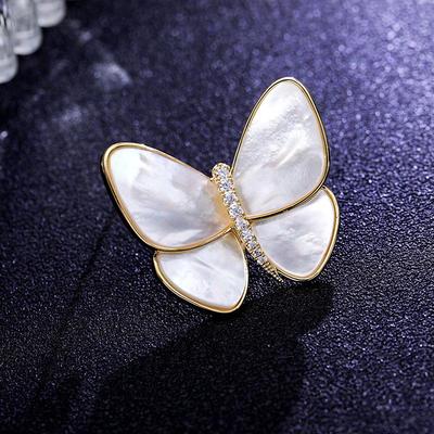 Elegant Butterfly Rhinestone Brooch - Women's Sweater & Coat Decoration