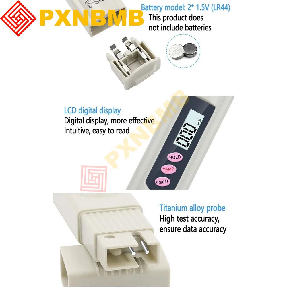 Digital TDS Meter Pen Water Tester PPM Water Quality Pen Measuring Range 0-9999 PPM Ideal for Aquariums Hydroponics Drinking