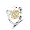 European & American Minimalist Rotatable Sunflower Ring for Women