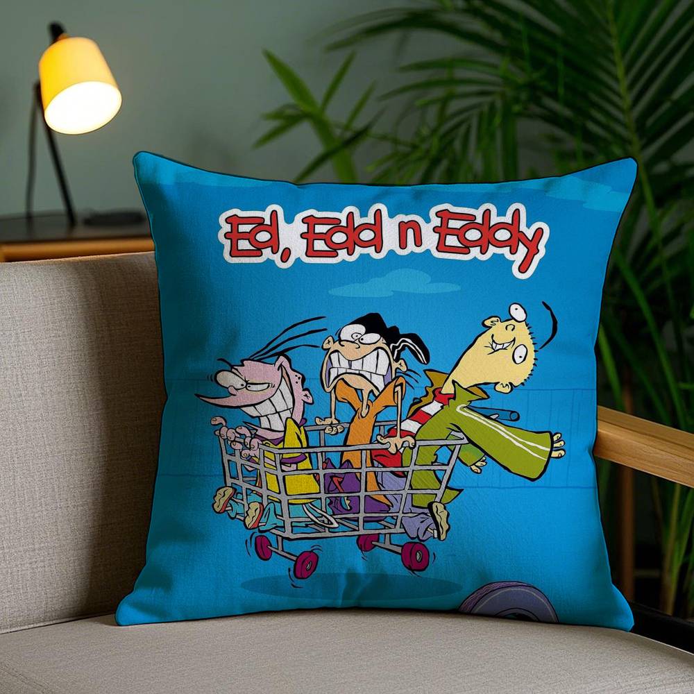 E-Ed Edd N Eddy Pillow Case Home Dorm Chair Back Short Plush Double-sided Printing Office Nap Time Cushion Cover