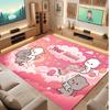 Neon Colorful Theme Crystal Velvet Floor Rug Personalized Custom Name Text Warm Carpet Home Decoration