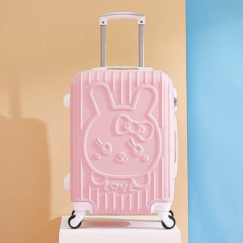 

2025 New Cartoon Trolley Case: Large Capacity Cute Travel Suitcase for Students 20 Inch