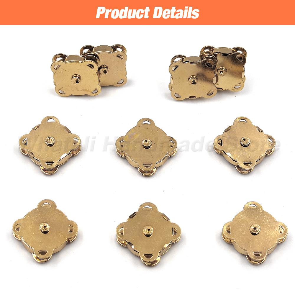 5Sets/Lot Magnet Buckle Metal Snap Fasteners Buttons Diy Sewing Garment Accessories Materials Wallet Craft Bags Buckle 10Mm-18Mm