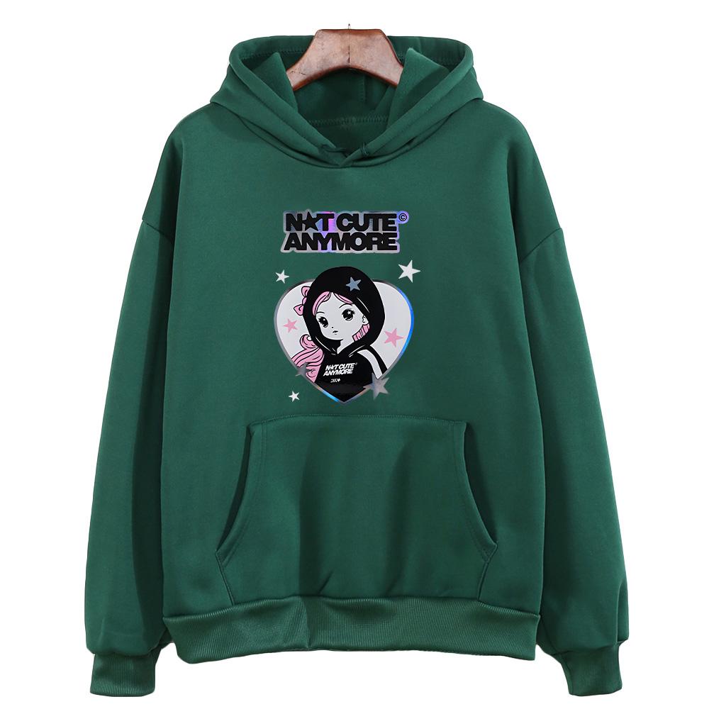 Korea Kpop ILLIT Kapuce Kapela ILLIT Už Ne Roztomilý Potisk Oblečení Pánské Dámské Trend Y2k Pulovr Unisex Ležérní Fleecová Streetwear