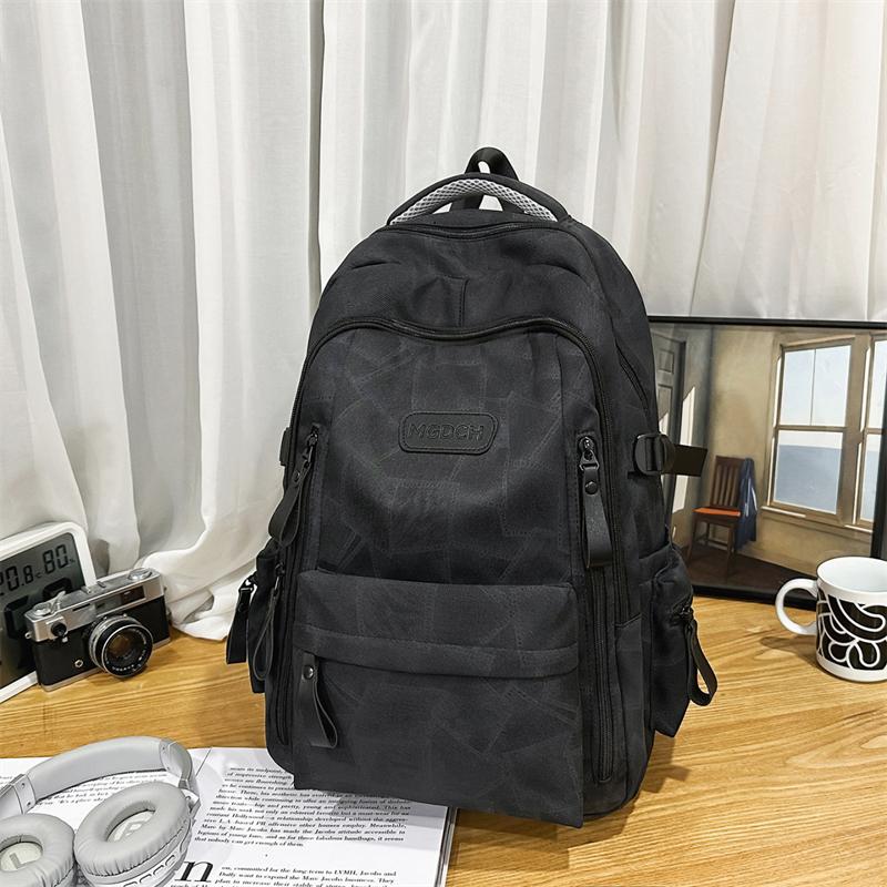 Stone Texture Pattern Student's Schoolbag Large Capacity Unisex Backpack