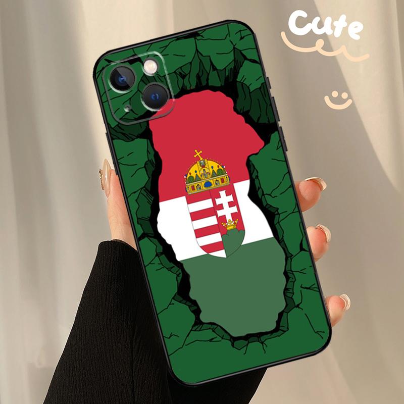 Hungary Flag Case For iPhone 13 12 11 14 15 16 Pro Max XR XS X Plus 12 13 Mini Bumper Cover Capa