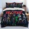 3D VALORANT Game Gamer Cartoon Comforter Bedding Set,Duvet Cover Bed Set Quilt Cover Pillowcase,king Queen Size Bedding Set Kids