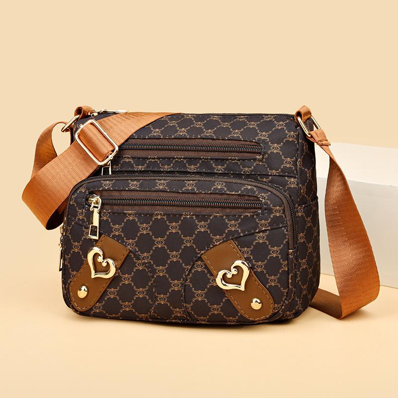 Mittleres Alter Muttertasche Damen-Umhängetasche mit Aufdruck