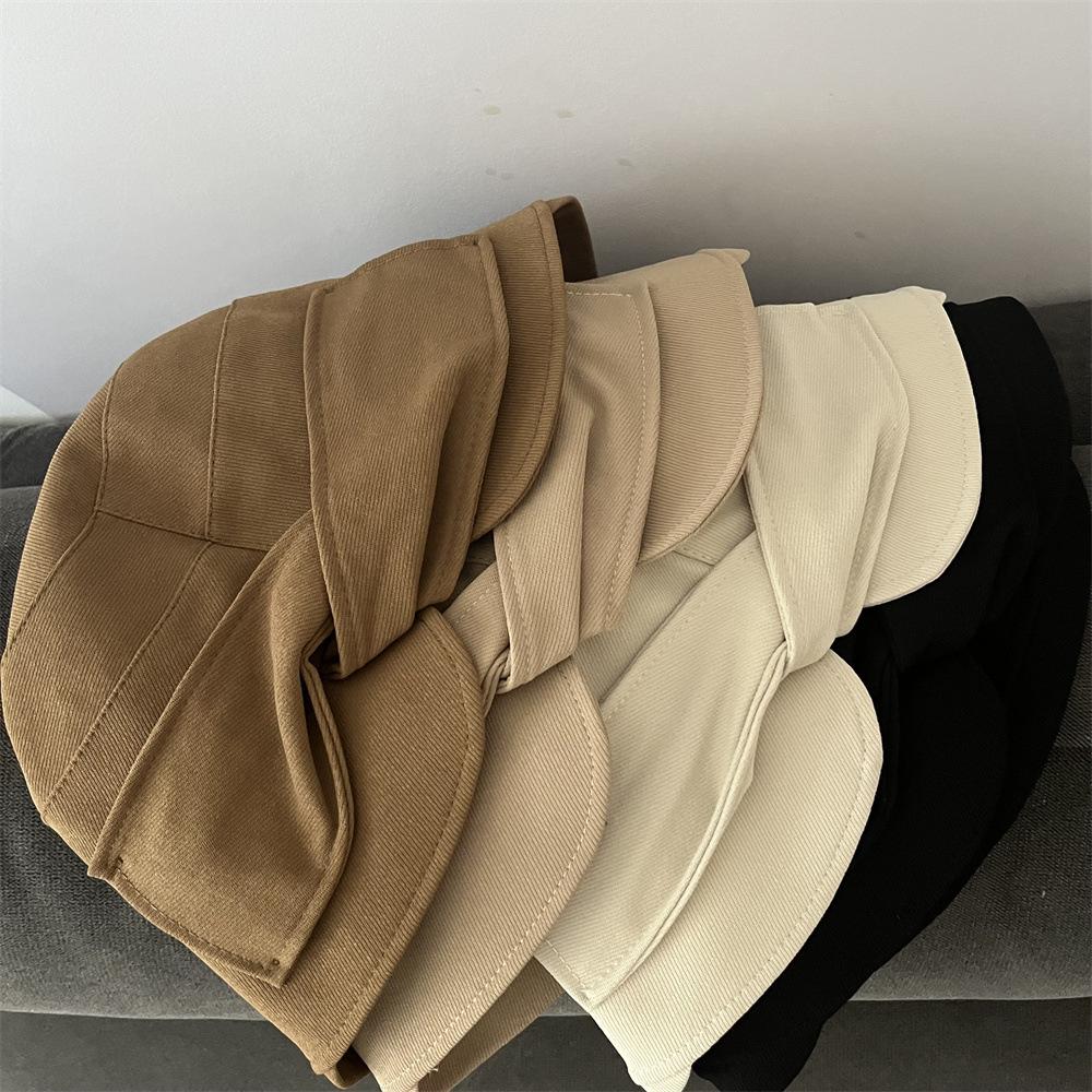 Hat women's autumn and winter new elegant temperament basin hat fashionable face small bucket hat foldable sun hat