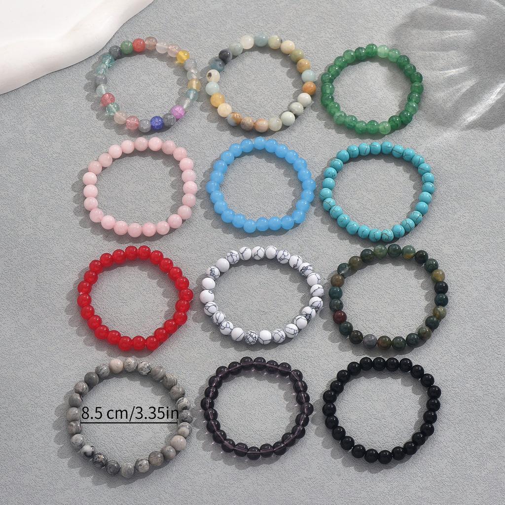 Moda ipi, doğal taş tasarım bileklik seti, kişiselleştirilmiş geometri, üst düzey bileklik, dokuma bileklik.