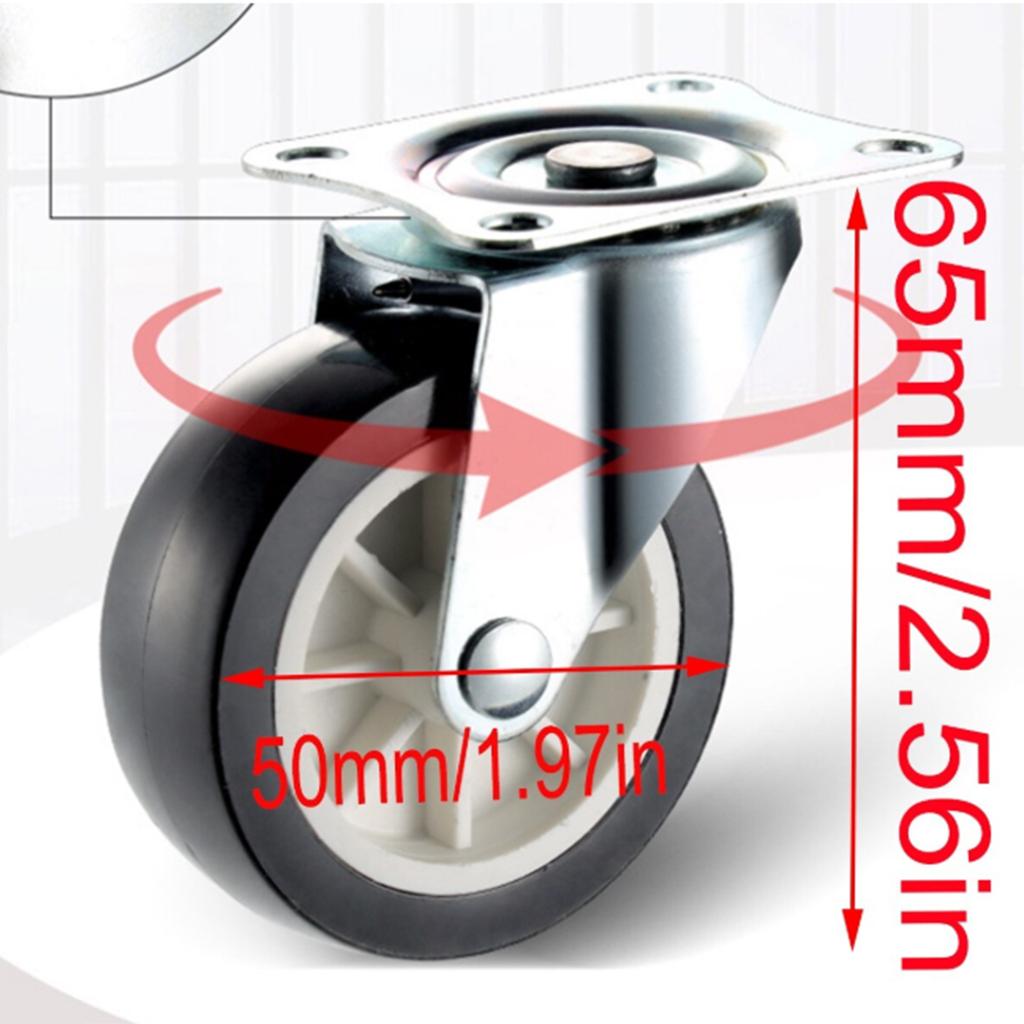 4pcs Heavy Duty Caster Wheels, Swivel Caster Wheels Without Brake, Omni-directional Wheel Furniture Hardware