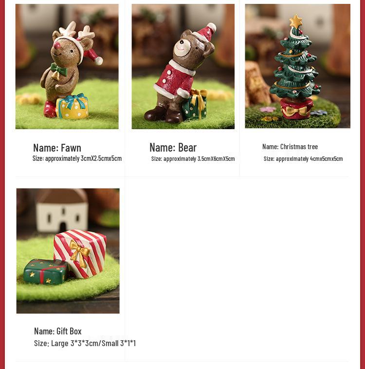Handbemalte Harz Santa Claus Zakka Ornament für Desktop Mikro-Landschaft Dekoration