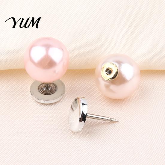 Clothes Fixing Clips for Necklines 5Pcs Fake Pearl Buttons Clothing, Removable Decorative Brooch Pins, No Cardigan Closure Fasteners Sew Safety