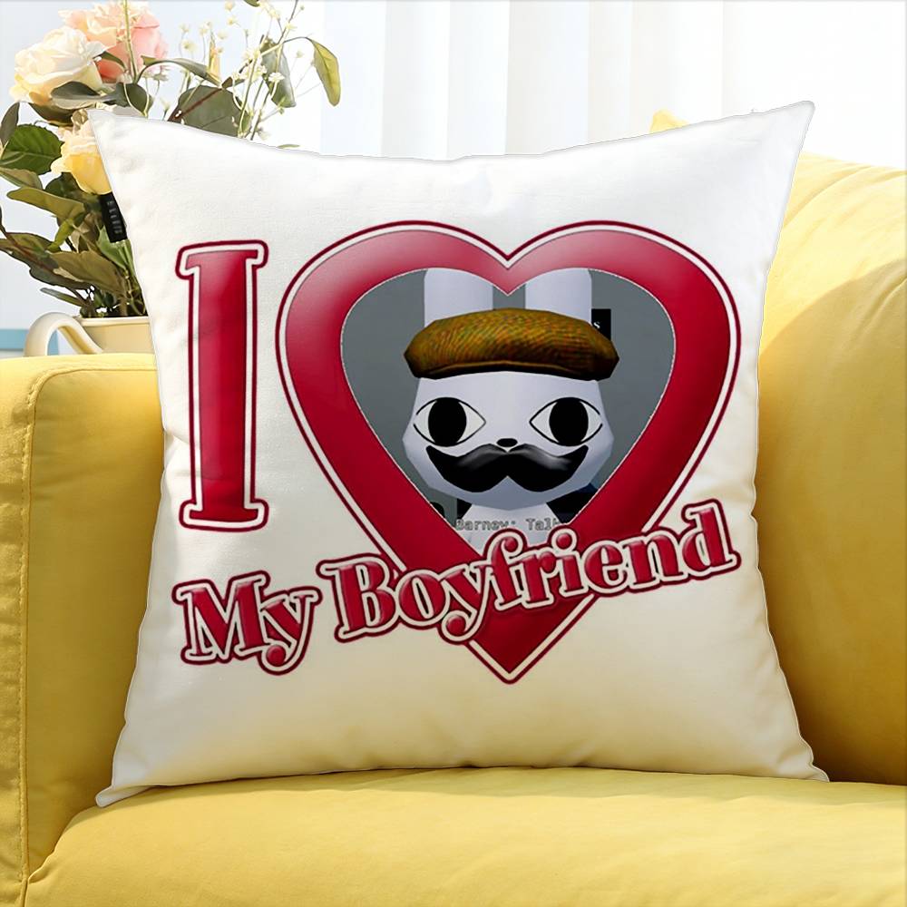 Game Animal Hospital Barney Various Sizes Square Pillow Case For Car Home Bedchamber Decor
