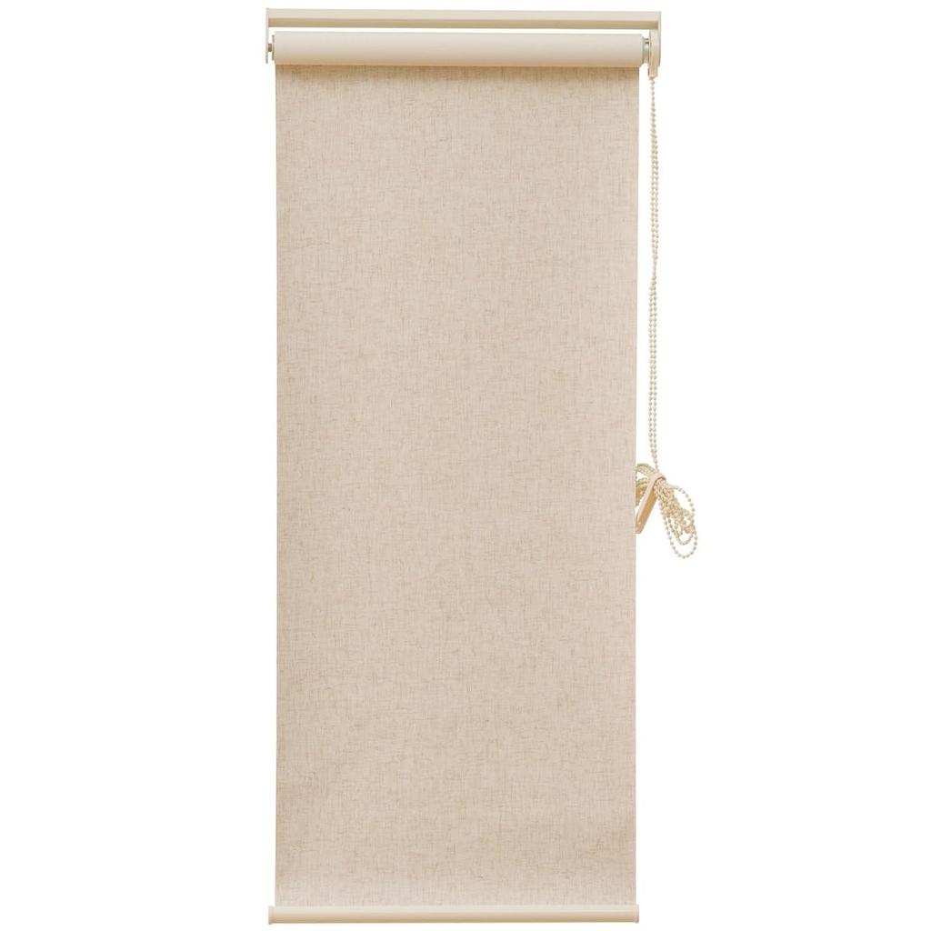 Nitori (NITORI) Reps Linen Blackout Roller Blind, 30cm Wide x 180cm Long, Ivory, 7430581