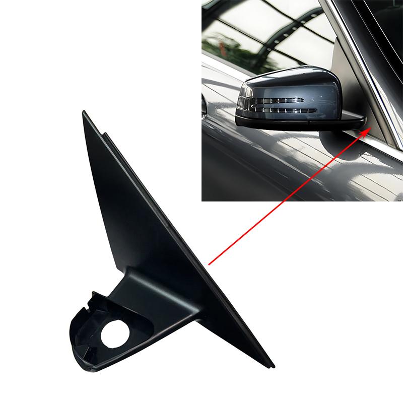 Black Front Window Triangle Trim Mirror Cover Base Holder for Mercedes-Benz W204 C-Class C180 C200 C250 C300 C43 C63 2008-2013