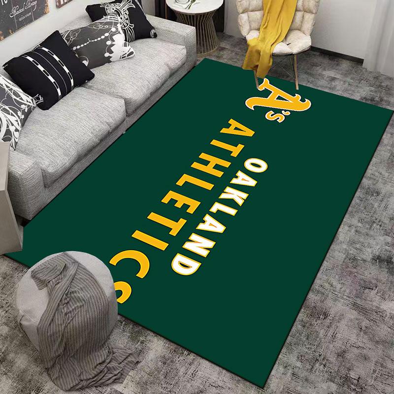 Oakland Athletics Logo Carpet Suitable As a Non-slip Mat for the Living Room or Bedroom Sofa