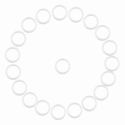 20 piezas Silicona Segura Juntas Tóricas Chupete Cadena Clips Adaptador Soporte para Bebé Blanco