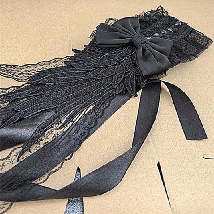 Elegant Lace Winged Headband Gothic Lolita Fashion Hairpiece Stylish Hair Ornament for Women Girls Special Occasions