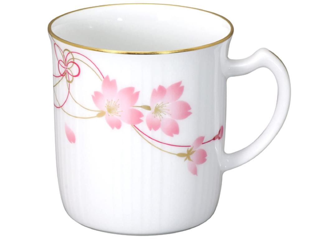 Okura Art Pottery's Sakura Series 6th "Yui Sakura" Mug, Coffee/Tea, Approx. 310cc, Made In Japan, 105C/A682-6