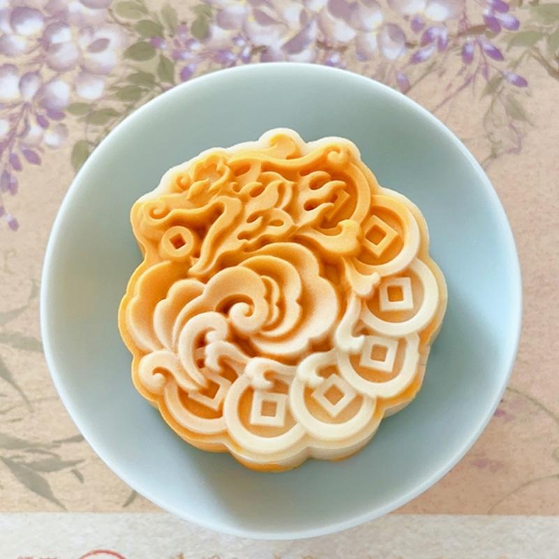 Chinese Pastries Mold Hand Pressed Mooncakes Mold Festival Bean Pastes Cake Molds Dessert ABS Moulds for Cooking Lover
