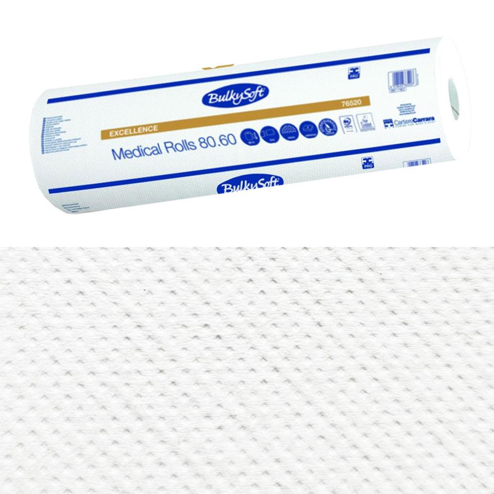 Medical Pad Roll 60cm X 80m White 17g Bulkysoft Premium 1 Roll (210 Pieces 60cm X 34cm)
