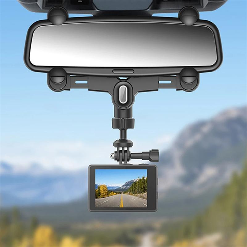 

Sports Camera Bracket 360 Adjustable Car Rearview Mirror Driving Recorder Holder Dvr Support Holder For Insta 360 Accessories