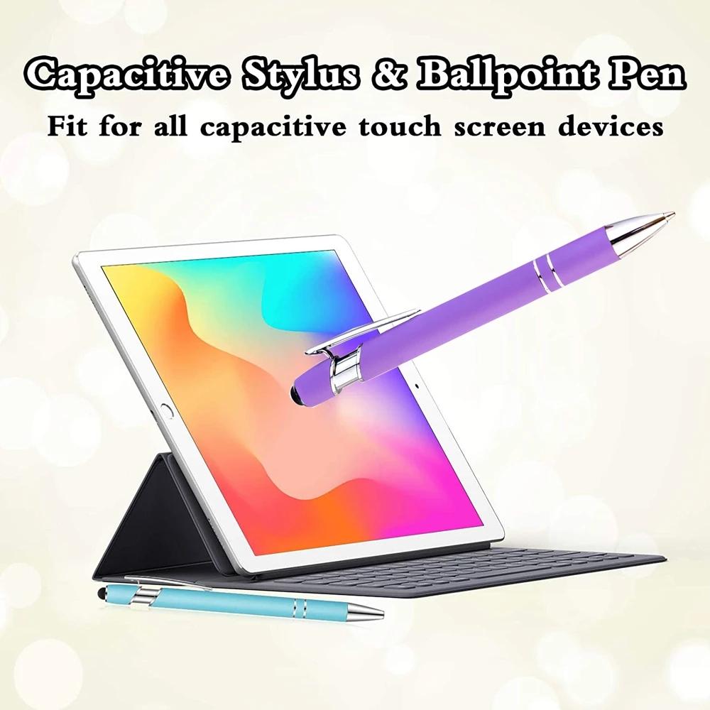 Metal Business Ballpoint 2 In 1 with Universal Touch Screen Stylus Pen School Office Supplies