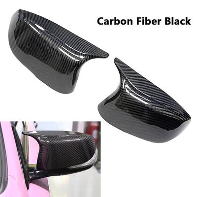 2pcs Glossy Black/Carbon Fiber Car Side Door Rearview Mirror Cover Sticker Trim for Infiniti Q50 SQ50 2014 2015 2016 2017
