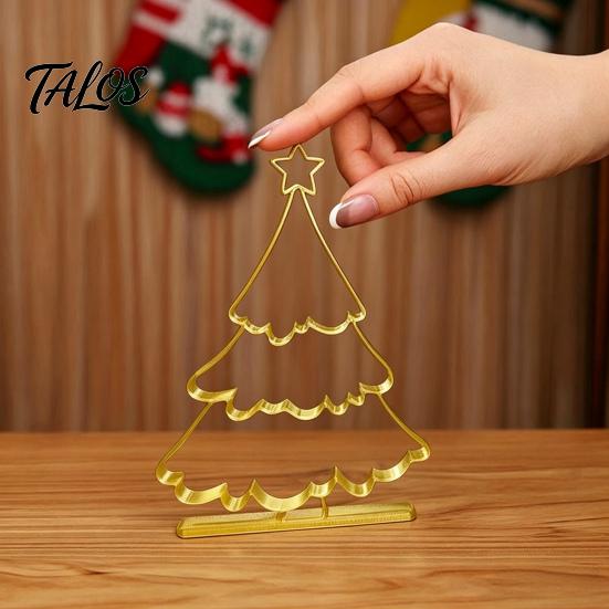 Entrance Hall Holiday Ornaments 3D Printed Hollow Christmas Tree Ornament, Modern Minimalist Festive Decor Sculpture, Decorative Tabletop Centerpiece