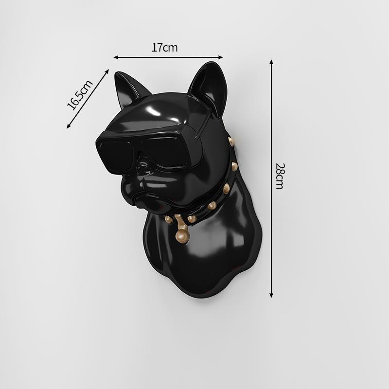 Wall mounted decor Creative Fighting Dog Head Wall Pendant Bar coffee shop restaurant background wall decor ornament sculpture
