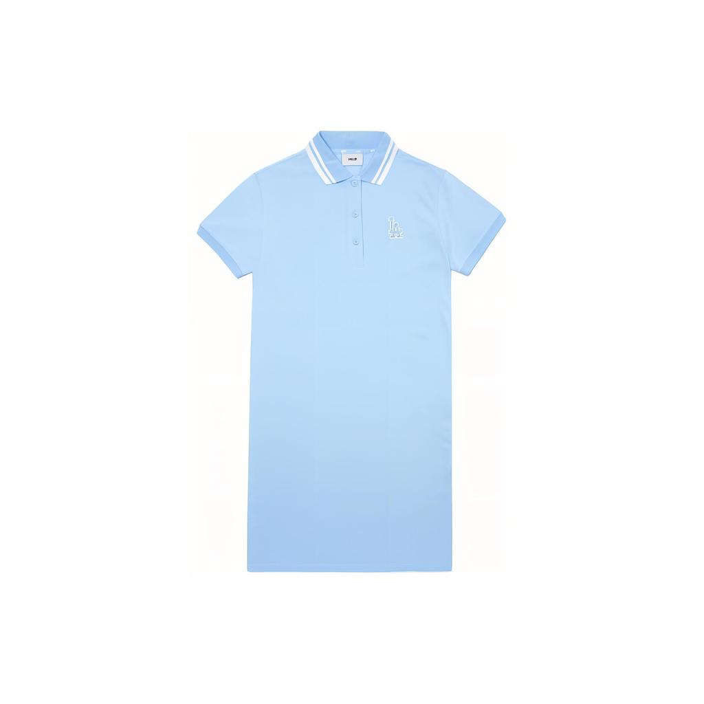 New MLB Short Sleeved Dresses Women's Blue 3FOP61023-07BLL