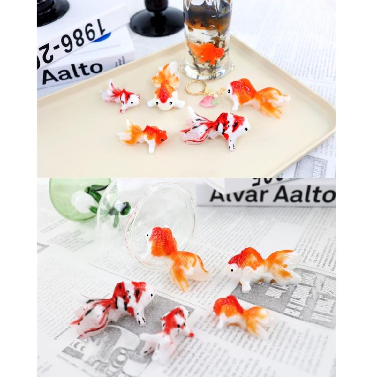 2Pcs Animal Silicone Mold for Epoxy Resin Craft 3D Goldfish Pendant Casting Mold