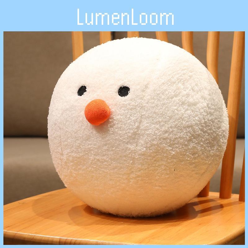 Adorable White Snowman Plush Doll Cushion For Christmas Perfect Holiday Gift For Kids