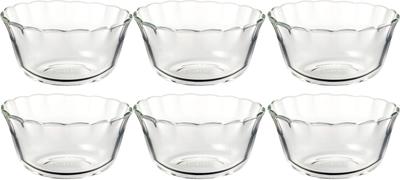 Iwaki Heat Resistant Glass Custard Cup 180ml X 6 Piece Set BC463