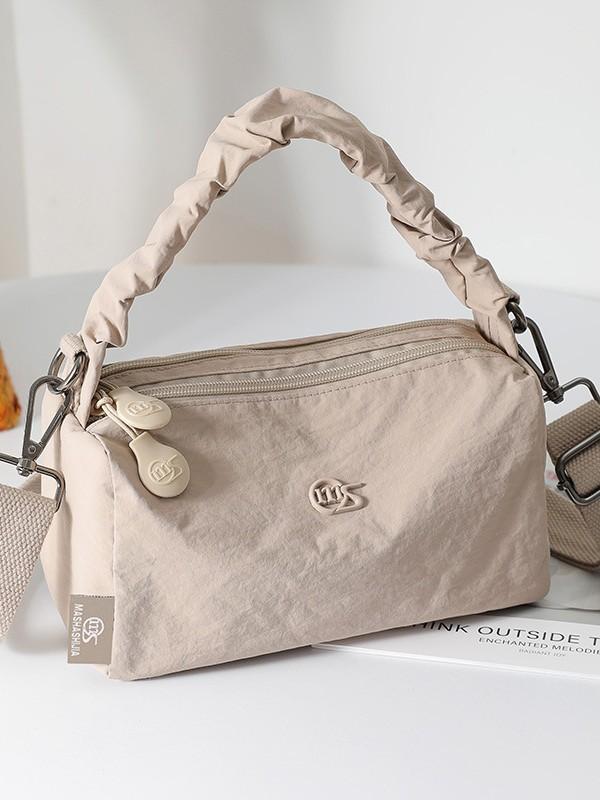 Nylon Waterresistant Bucket Bag For Women With Spacious Interior And Urban Style