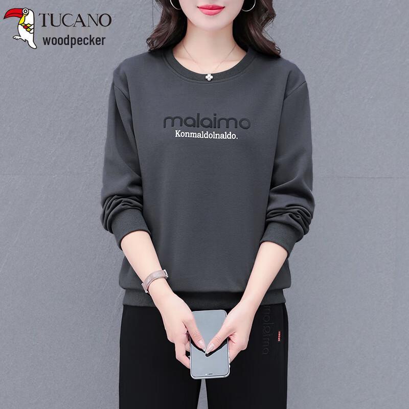 Woodpecker Women's Casual Long-Sleeve Slimming Sweatshirt Top